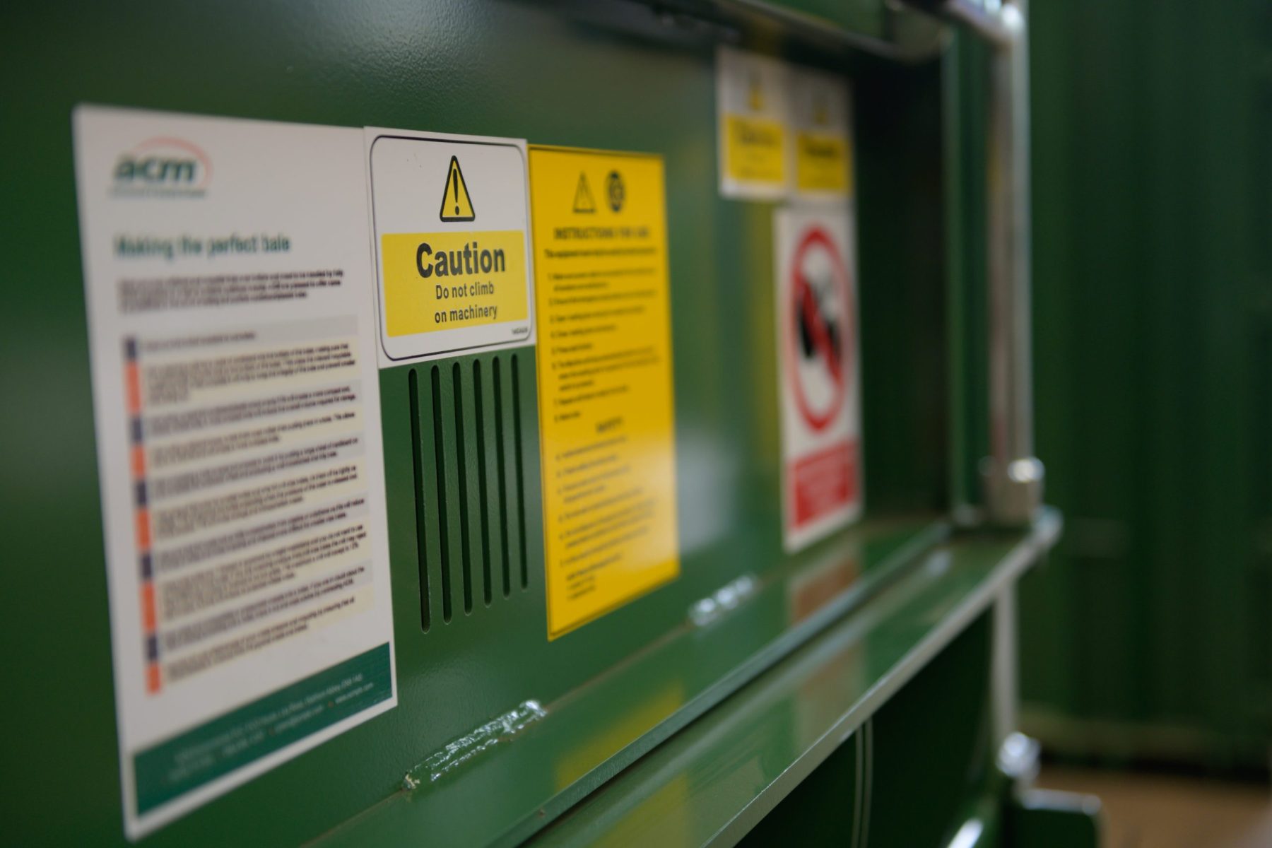 Machine Specific Signage Equipment Signage - Ecotec